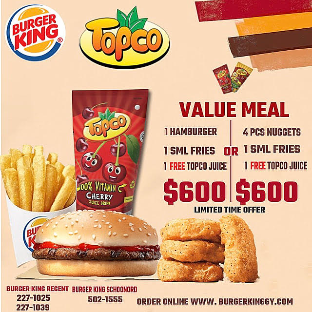 Burger King Guyana Deals & Promotions